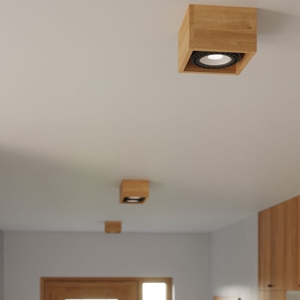 Plafonieră QUATRO 2xGU10/40W/230V lemn