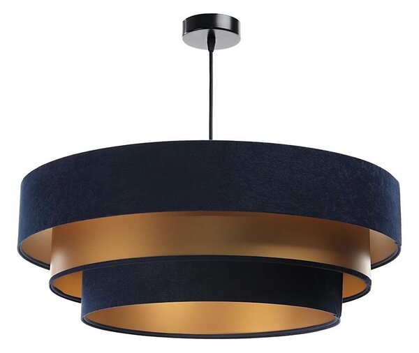 Lustr TRINITI 1xE27/60W/230V albastru/auriu pe cablu