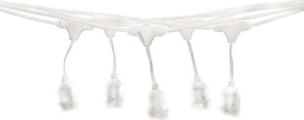 Lanț luminos de exterior 15xE27/0,5W/230V 15 m IP44 alb