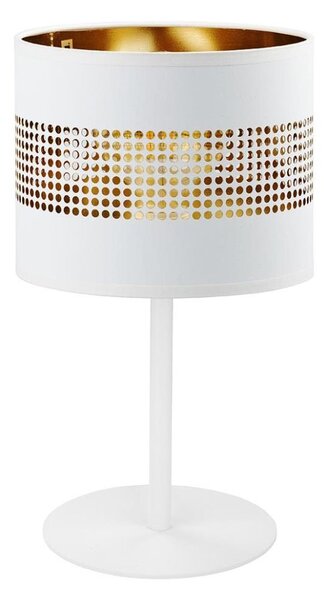 Lampă de masă TAGO 1xE27/15W/230V albă/aurie