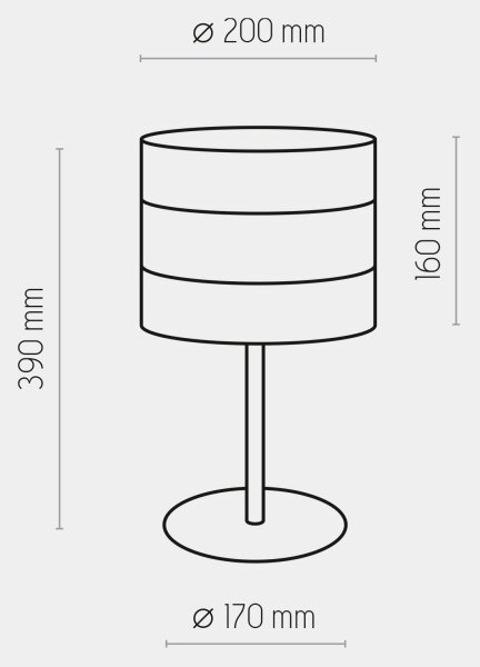 Lampă de masă TAGO 1xE27/15W/230V neagră/aurie