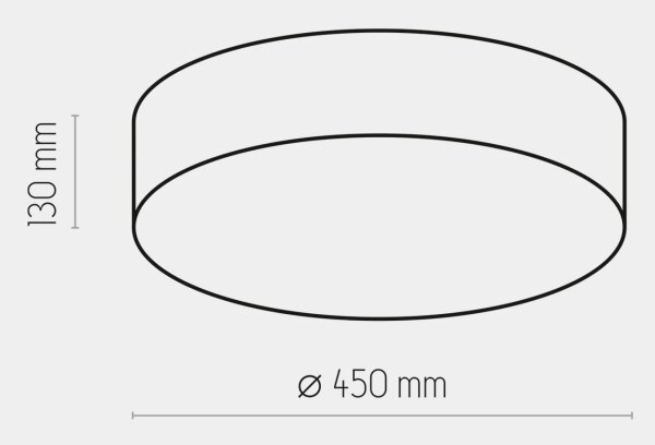 Plafonieră RONDO 4xE27/15W/230V d. 45 cm gri