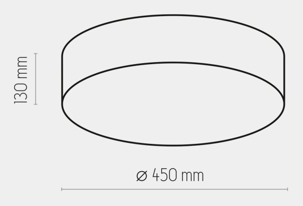 Plafonieră RONDO 4xE27/15W/230V d. 45 cm neagră