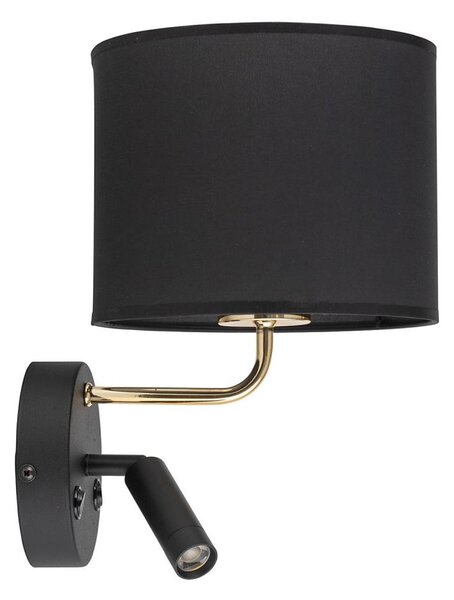LED lampă flexibilă RICHI 1xE27/15W + LED 3W, 230V, negru