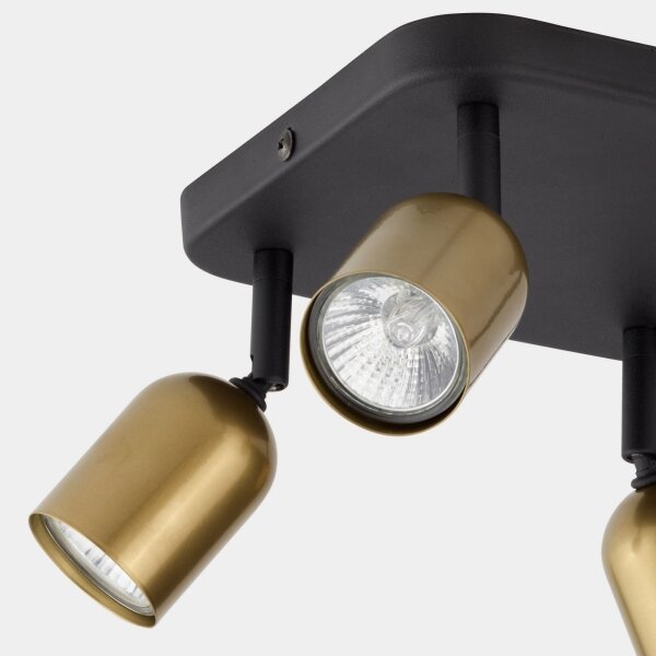 Spot LED TOP 4xGU10/10W/230V auriu/negru