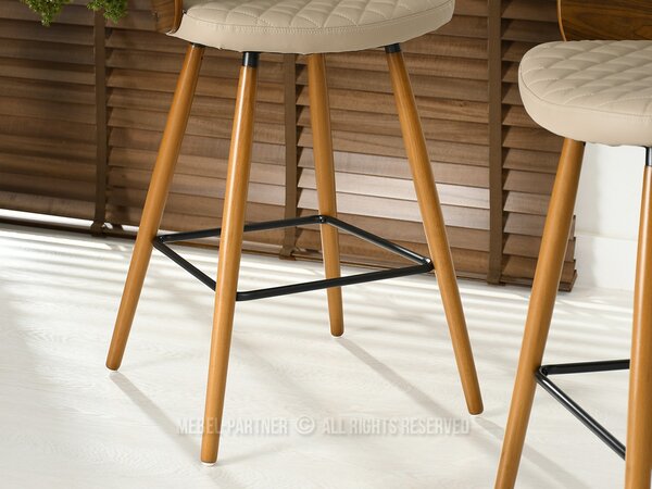 Scaun Aimee H (bej închis + nuc). Promo -13%. 1110637