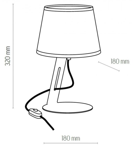 Lampă de masă GRACIA 1xE27/60W/230V albă