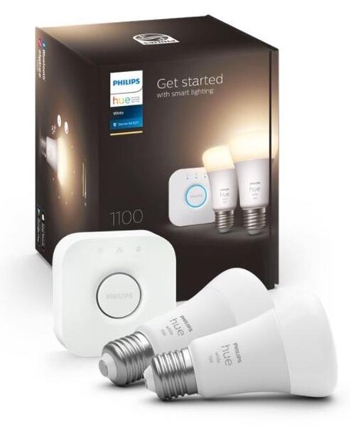 Set de bază Philips Hue WHITE 2xE27/9,5W 2700K + Hue Bridge