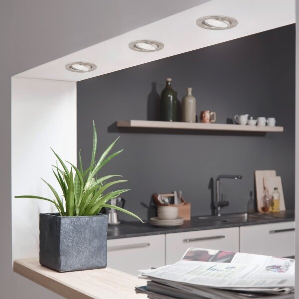 SET 3x corp de iluminat LED pentru baie dimabil 1xGU10/5W/230V IP23 Briloner 7182-032