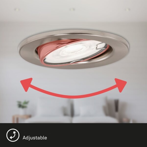 SET 3x corp de iluminat LED pentru baie dimabil 1xGU10/5W/230V IP23 Briloner 7182-032