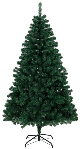 HOMCOM Brad Artificial de Crăciun 180 cm cu 700 Ramuri Ignifuge, Bază din Oțel,100x100x180 cm, Verde | Aosom Romania