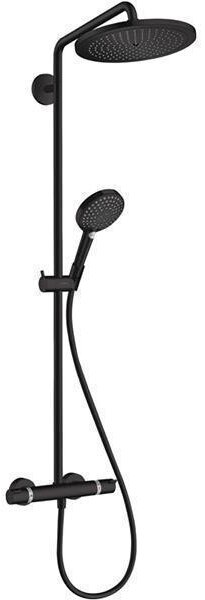 Coloana dus cu baterie si termostat Hansgrohe, Croma Select S, negru mat