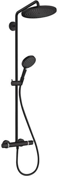 Coloana dus cu baterie si termostat Hansgrohe, Croma Select S, negru mat