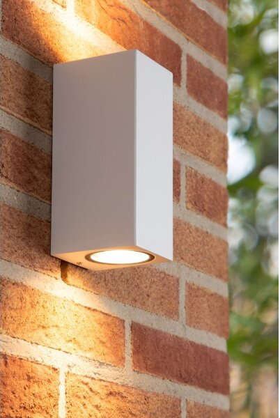Lucide 69800/02/31 - Aplică de exterior ZARO 2xGU10/35W/230V IP44 alb