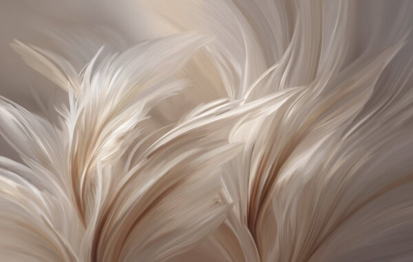 Tapet Pene elegante în nuanțe de bej și maro, Fototapet Abstract, w05658 : Uwalls.ro