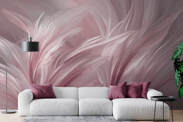 Tapet Pene elegante în nuanțe de roz, Fototapet Abstract, w05658v1 : Uwalls.ro