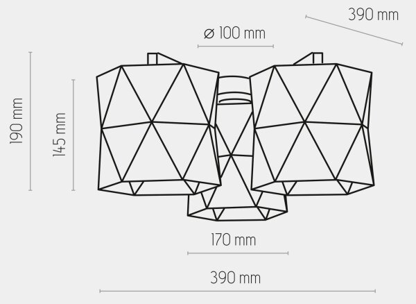 Lustră aplicată SIRO 3xE27/15W/230V albă/argintie