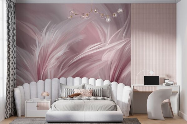 Tapet Pene elegante în nuanțe de roz, Fototapet Abstract, w05658v1 : Uwalls.ro