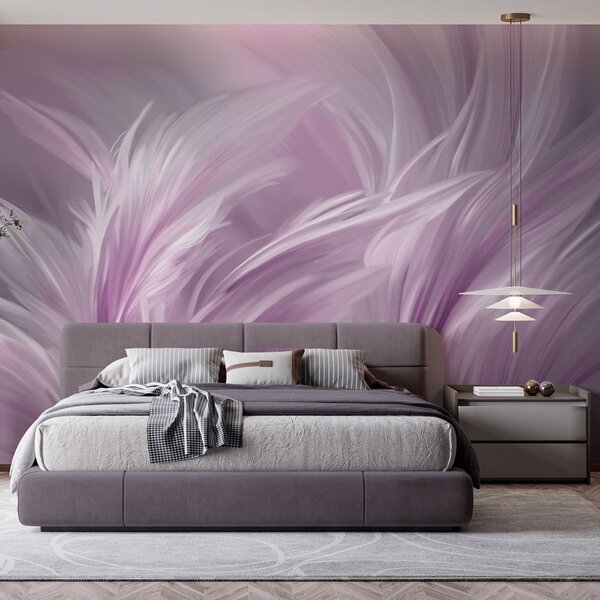 Tapet Pene elegante în nuanțe de violet, Fototapet Abstract, w05658v2 : Uwalls.ro