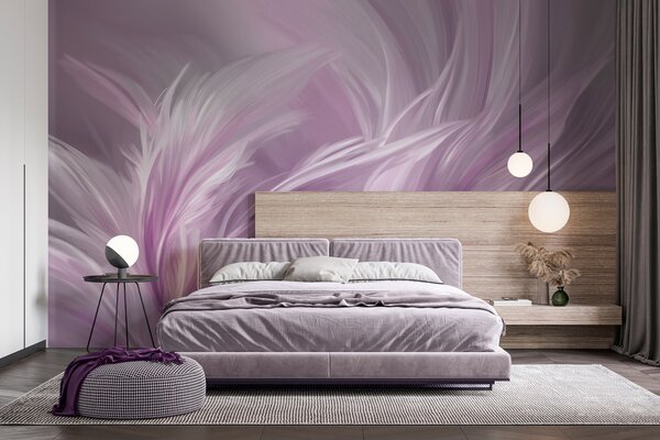 Tapet Pene elegante în nuanțe de violet, Fototapet Abstract, w05658v2 : Uwalls.ro