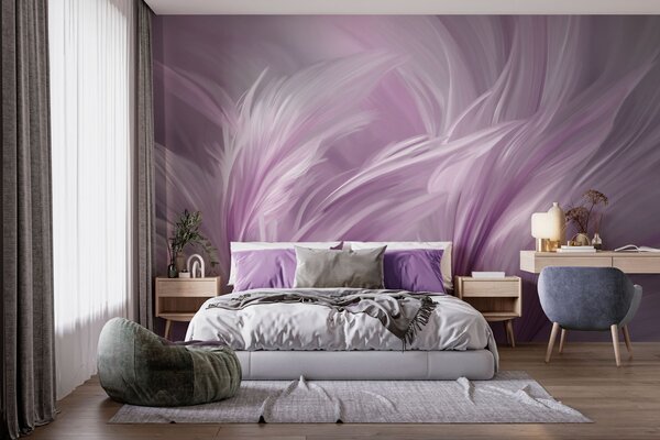 Tapet Pene elegante în nuanțe de violet, Fototapet Abstract, w05658v2 : Uwalls.ro