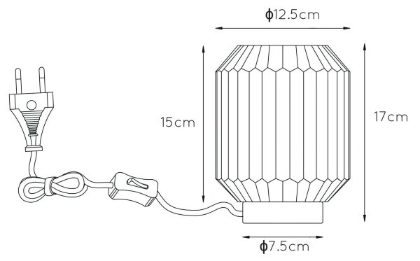Lampă de masă SUENO 1xE14/40W/230V Lucide 45595/01/51