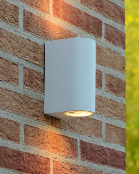 Aplică de exterior ZARO 2xGU10/35W/230V IP44 albă Lucide 69801/02/31