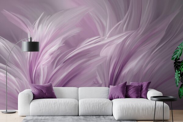 Tapet Pene elegante în nuanțe de violet, Fototapet Abstract, w05658v2 : Uwalls.ro