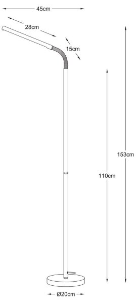 Lampadar LED GILLY LED/5W/230V alb Lucide 36712/05/31