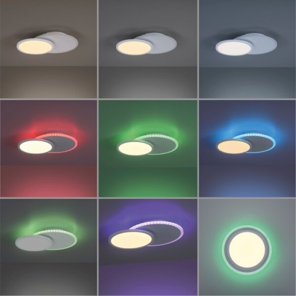 Plafonieră LED RGB dimabilă ARENDA LED/21W/230V Leuchten Direkt 11662-16 + telecomandă