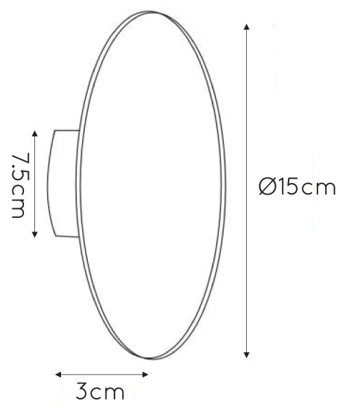 Aplică LED EKLYPS LED/7W/230V neagră Lucide 46201/06/30