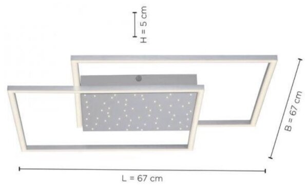 Lustră LED aplicată dimabilă YUKI LED/49W/230V Paul Neuhaus 6024-55 + telecomandă