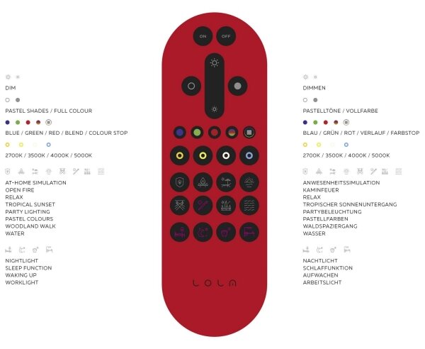 Lustră LED RGB dimabilă SWING LED/24,4W/230V Leuchten Direkt 11995-55 + telecomandă
