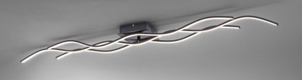 Leuchten Direkt Plafonieră aplicată WAWE 15167-18-LED 2xLED/12,5W/230V+LED/17W