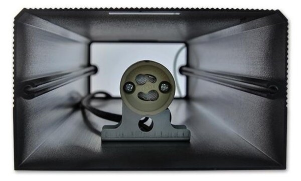Lampa LED de exterior, inaltime 80 cm, unghi fascicul 360 grade, GU10, negru