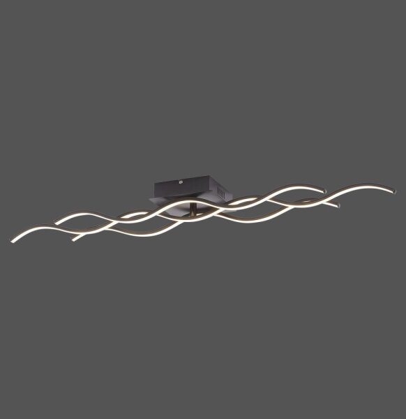 Lustră LED aplicată WAWE LED/28W/230V neagră Leuchten Direkt 15166-18