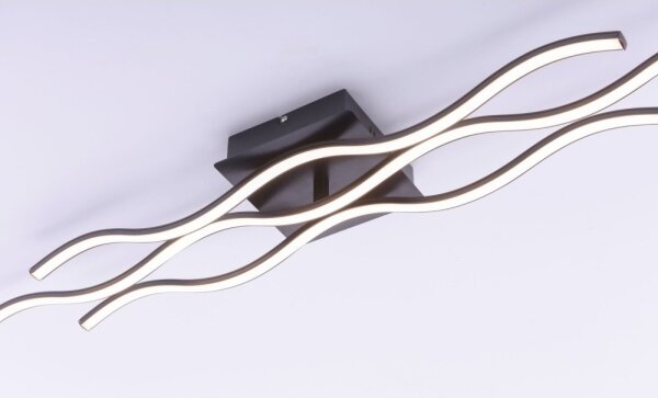 Lustră LED aplicată WAWE LED/28W/230V neagră Leuchten Direkt 15166-18