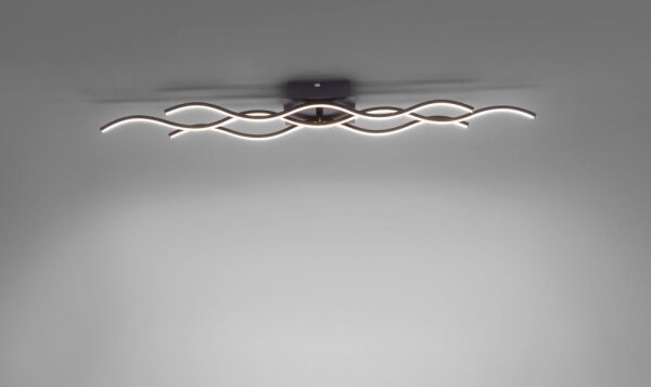 Lustră LED aplicată WAWE LED/28W/230V neagră Leuchten Direkt 15166-18