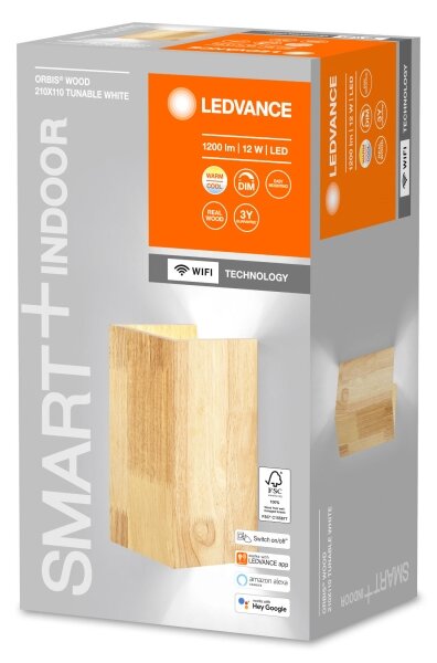 Aplică LED dimabilă SMART+ WOOD LED/12W/230V Wi-Fi Ledvance