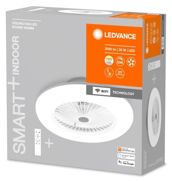 Plafonieră LED dimabilă cu ventilator Ledvance SMART+ LED/35W/230V Wi-Fi + telecomandă