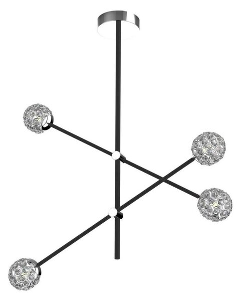 Lustră pe tijă PAKSOS 4xG9/5W/230V neagră