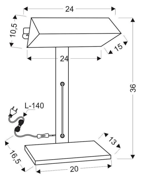 Lampă de masă BANKIER 1xE14/40W/230V