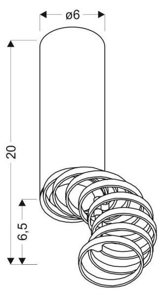 Spot TUBA 1xGU10/15W/230V alb/cupru