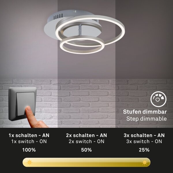 Plafonieră LED dimabilă FRAMES LED/30W/230V Briloner 3222-018