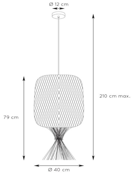 Lustră pe cablu GARVE 1xE27/40W/230V verde Lucide 03436/40/33
