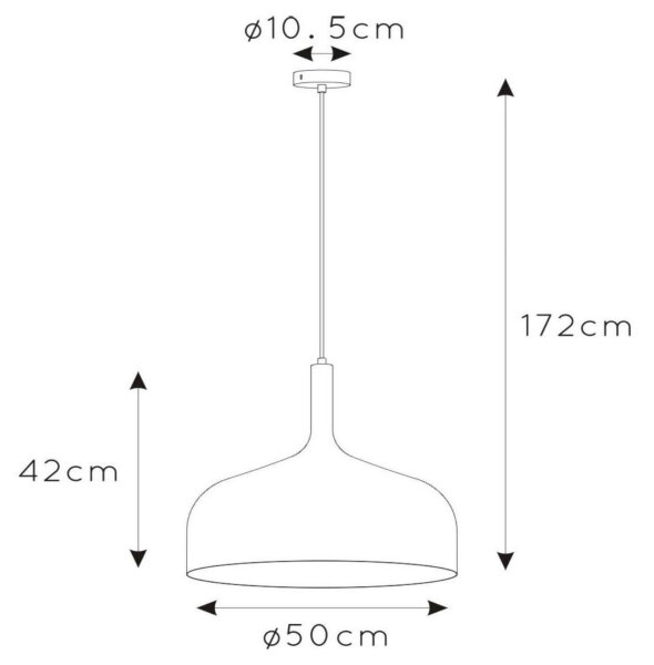 Lustră pe cablu ROZALLA 1xE27/60W/230V portocalie Lucide 30483/50/44