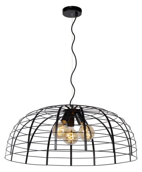 Lustră pe cablu ELODIE 3xE27/40W/230V neagră Lucide 45449/76/30