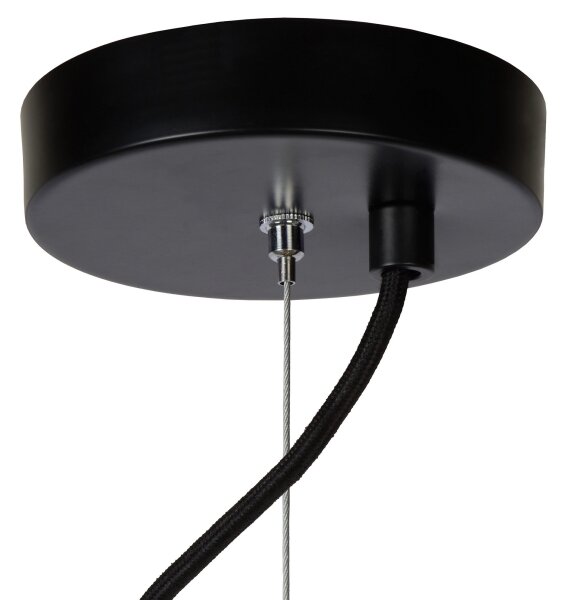 Lustră pe cablu ELODIE 3xE27/40W/230V neagră Lucide 45449/76/30