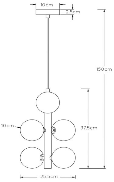 Lustră pe cablu TYCHO 6xG9/28W/230V Lucide 45474/06/02