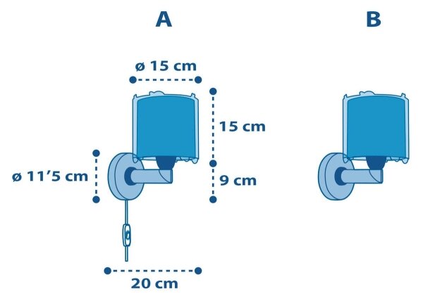 Dalber 41349 - Aplică de perete pentru copii PLANETS 1xE27/15W/230V
